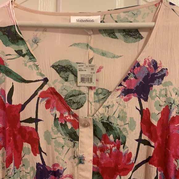 Motherhood Plus Size V-Neck Top Sz 3x NWT - Picture 3 of 6